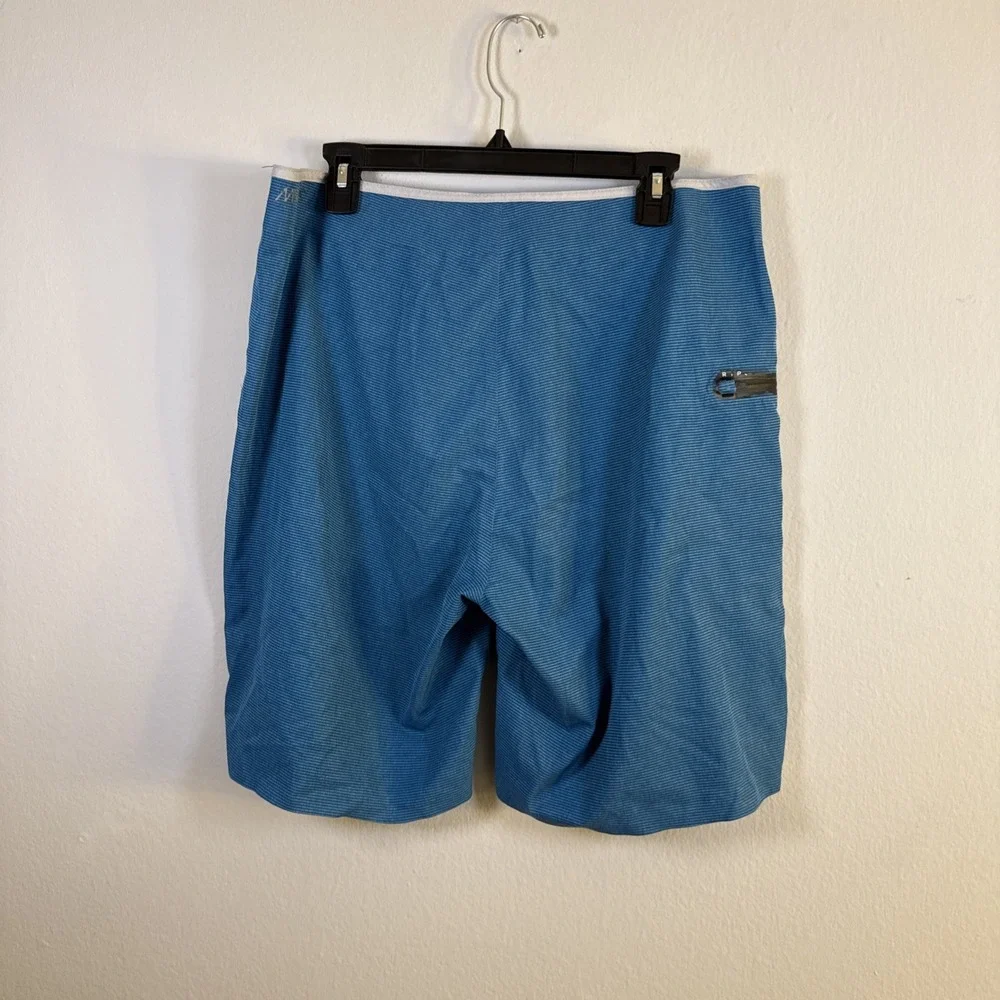 Rip‎ Curl Board Shorts Mens 34 Waist Blue Striped Quick Dry Lightweight Surf